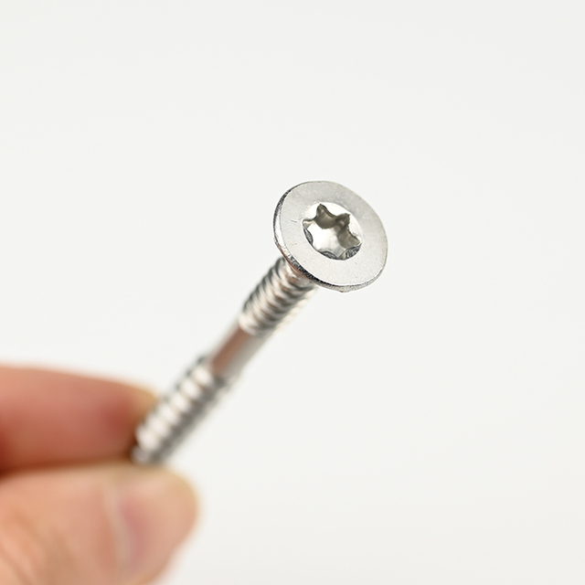 SUS316 توركس ذو رأس مسطح مع 4 أضلاع برغي الحوائط الجافة 12#-8*65