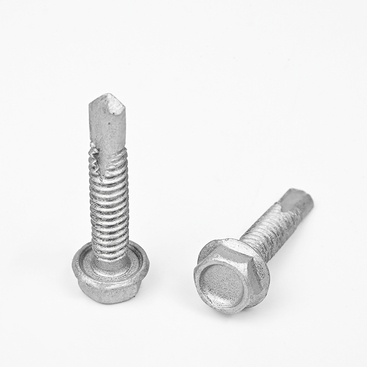 برغي ذاتي الحفر ذو شفة سداسية SUS304 ثنائي المعدن ST4.8-24*25