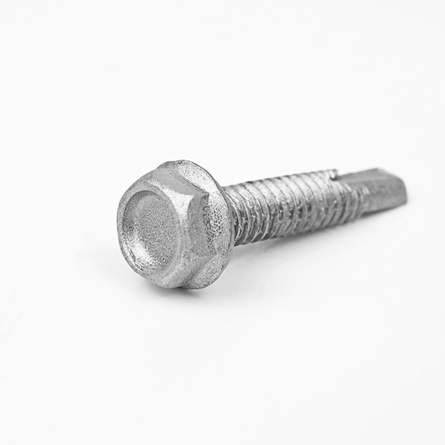 برغي ذاتي الحفر ذو شفة سداسية SUS304 ثنائي المعدن ST4.8-24*25