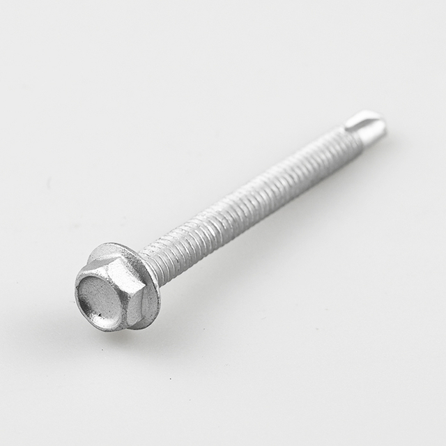 برغي ذاتي الحفر ثنائي المعدن SUS304 ذو شفة سداسية ST6.3-20*65