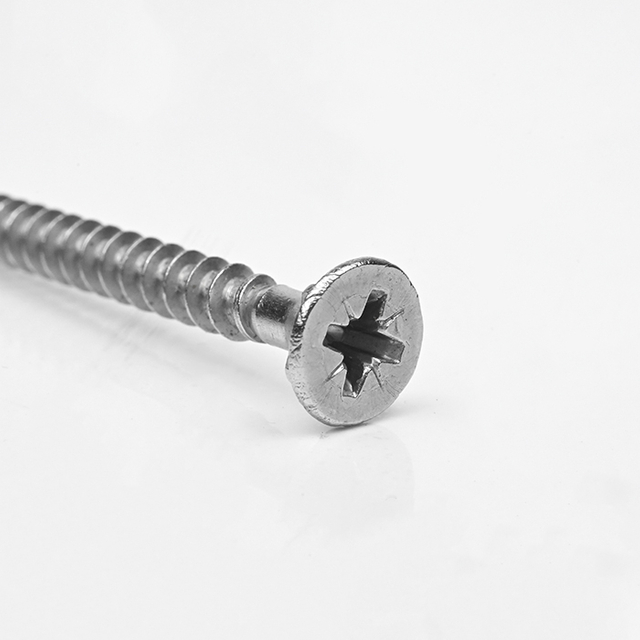 SUS316 رأس غاطس مزدوج Pozi مع 6 أضلاع برغي لوح خشب T-17 M5-2.2*70